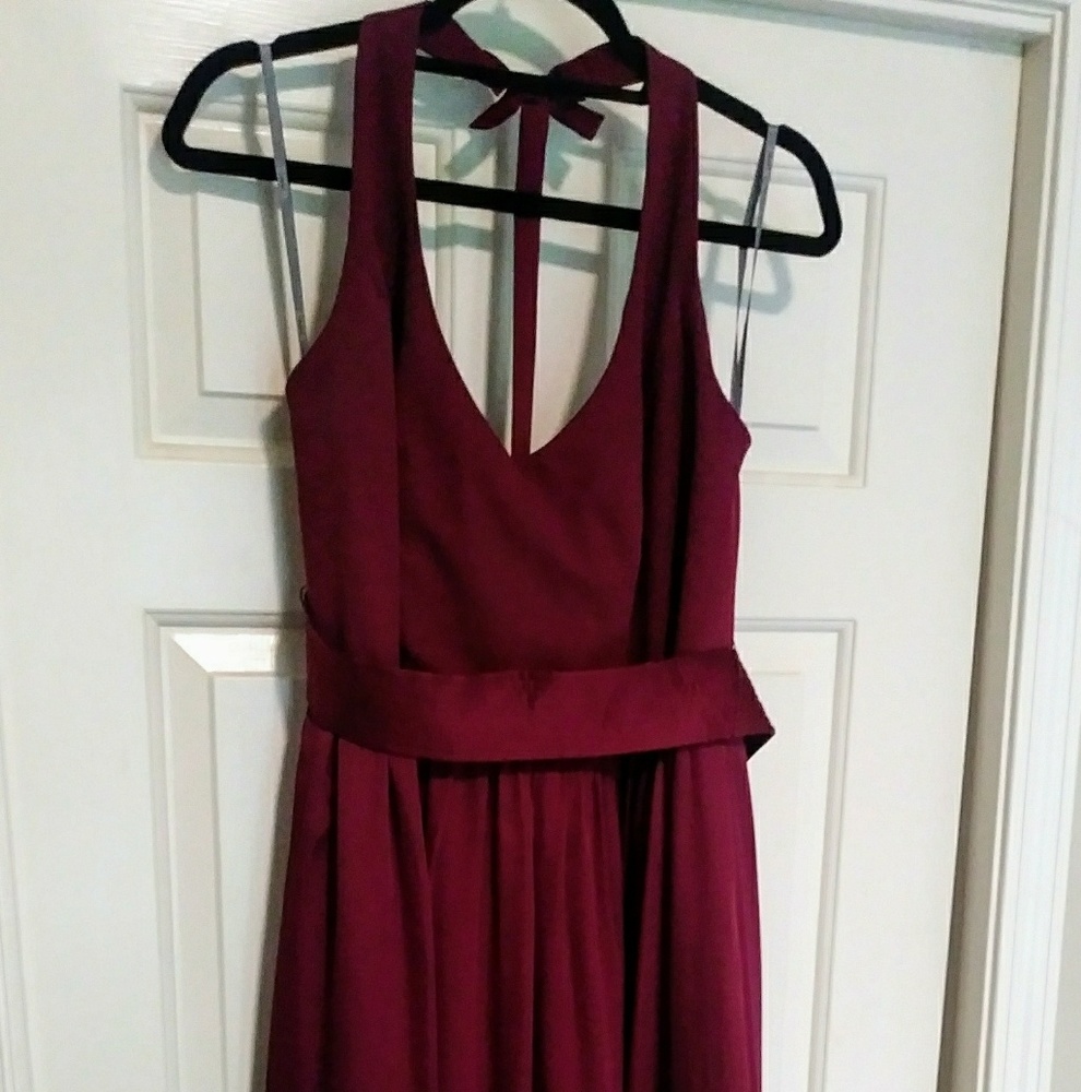 Vera Wang halter bridesmaid dress